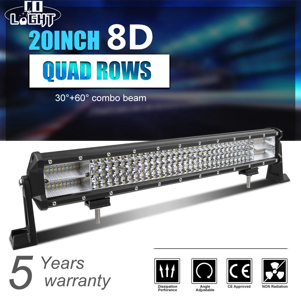 CO LIGHT 20 дюймов 8D Светодиодная панель 468 Вт 4 рядный комбинированный луч