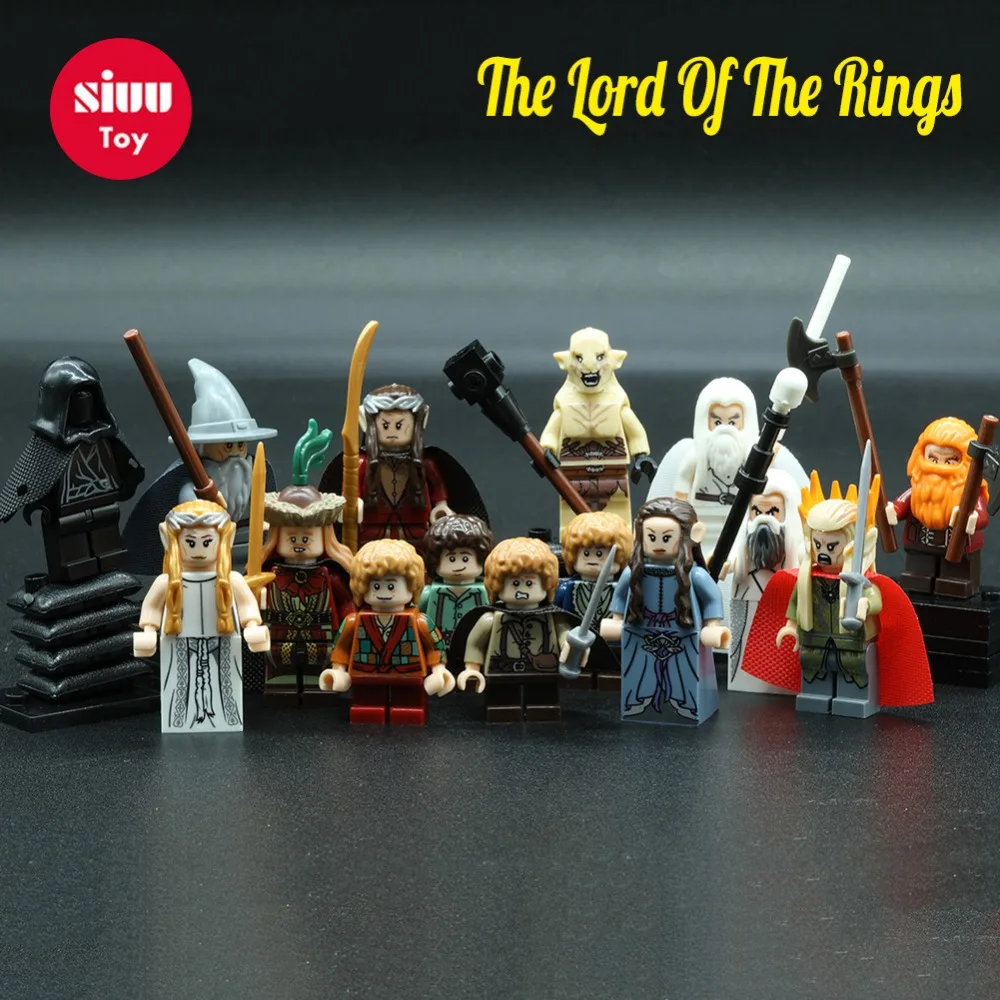 

For Legoing Lord of the Rings Figures Arwen Bilbo Bombur Frodo Aragon Building Blocks figures Set Toys Kits Bricks gift YF30