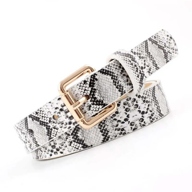 

2019 Luxury Designer PU Leather Leopard Belts for Women Gold Metal Pin Buckles Waist Belts Cinturon de mujer Waistband Straps