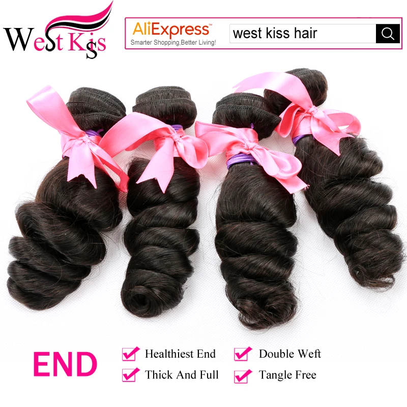 West Kiss Hair 8 10 12 14 16 18 20 22 24 26 28 30 32 Peruvian Virgin