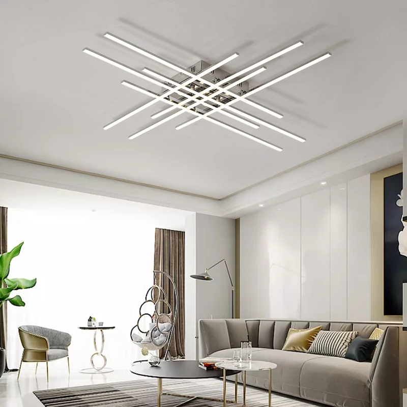 

LICAN Modern Led Ceiling Lights For Living Room Study Room Bedroom Lamparas de techo Modern Led Chrome Dimming Ceiling Lamp