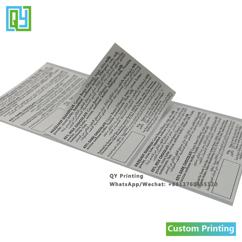 1000pcs 76x56mm 무료 배송 사용자 정의 인쇄 종이 스티커 고품질 병 성분 스티커 레이블