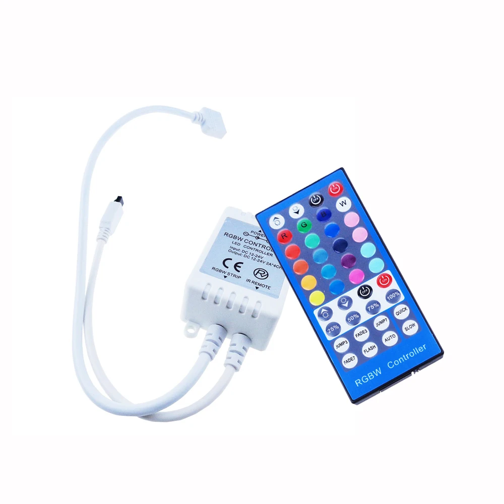 

40 Keys LED RGBW Controller IR Remote Control Dimmer For 5050 3528 RGB RGBW LED Flexible Strip Light DC12-24V 4A 4 Channel JQ