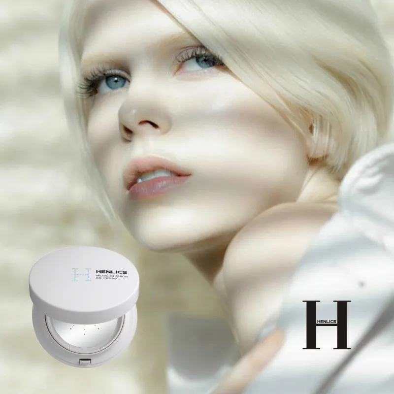 FRANCE HENLICS Multi-Effect Metal Air Cushion BC Cream Moisturizer Concealer Magic Flawless Natural Whitening Cream (3)