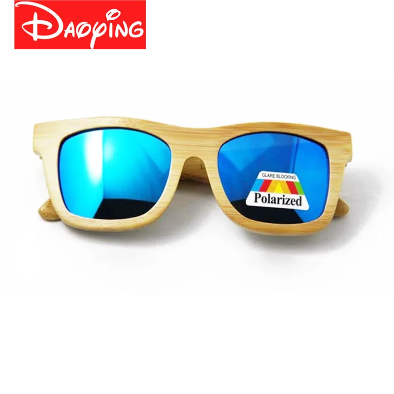 

DAOYING New Fashion bamboo sunglasses men and women sunglasses wooden polarized lens vintage glasses no design arm LUB102