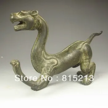 

wang 00018 Chinese Bronze Statue - Archaistic Chilong Dragon
