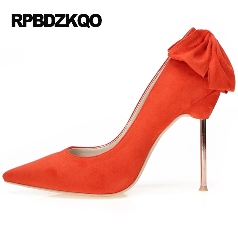 orange pumps size 11