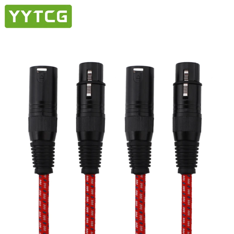 YYTCG 1 пара Hifi XLR кабель Высокое качество 3 Pin 2 папа Женский аудио м 5 м|Кабели VGA| |