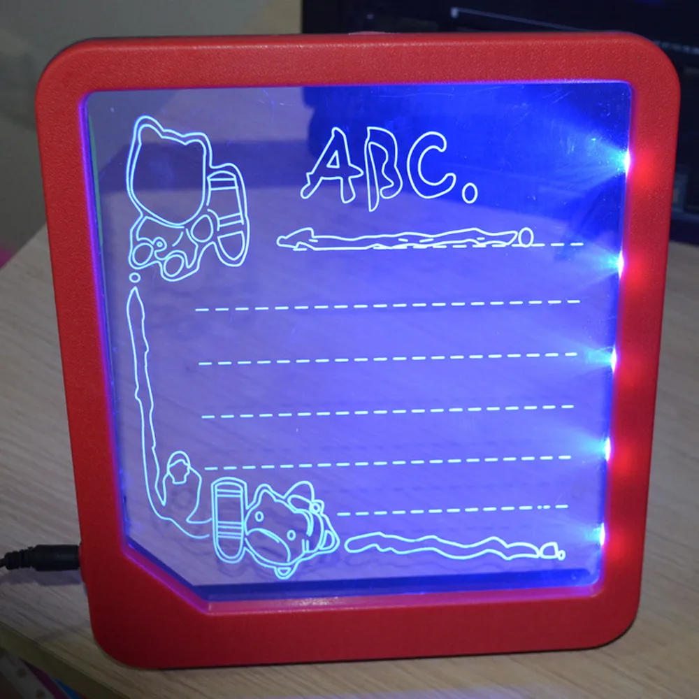Acrylic LED Board Light Up Drawing Writing Special Puzzle Education Toy Gifts 