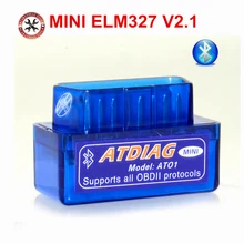 Neueste mini ELM327 Bluetooth OBD2 V 2,1 Auto Scanner OBDII 2 Auto ULME 327 Tester Diagnose-Tool für Android Windows symbia
