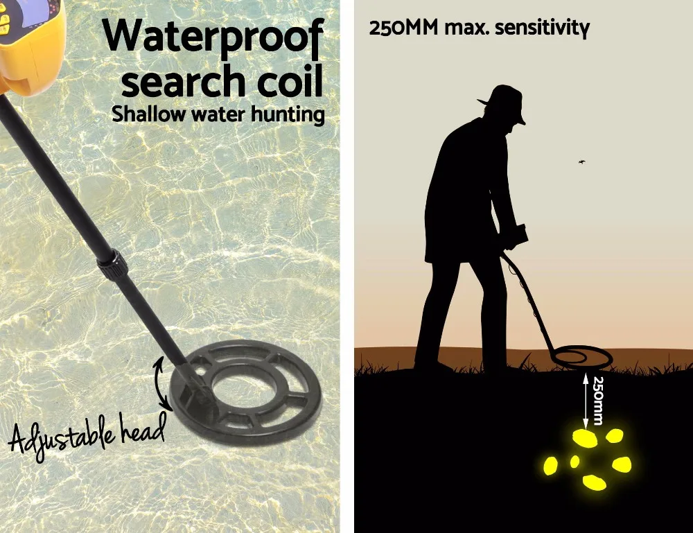 Портативный подземный/подводный металлоискатель Золотое сокровище ЖК-дисплей профессиональный металлоискатель поиск сокровище MD4060