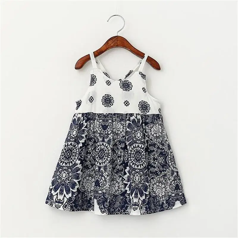 

Retro Girls Dresses Summer 2017 New Kids Dresses for Girls Sleeveless Baby Girls Clothes Children Toddler Baby Clothing 2-7Years