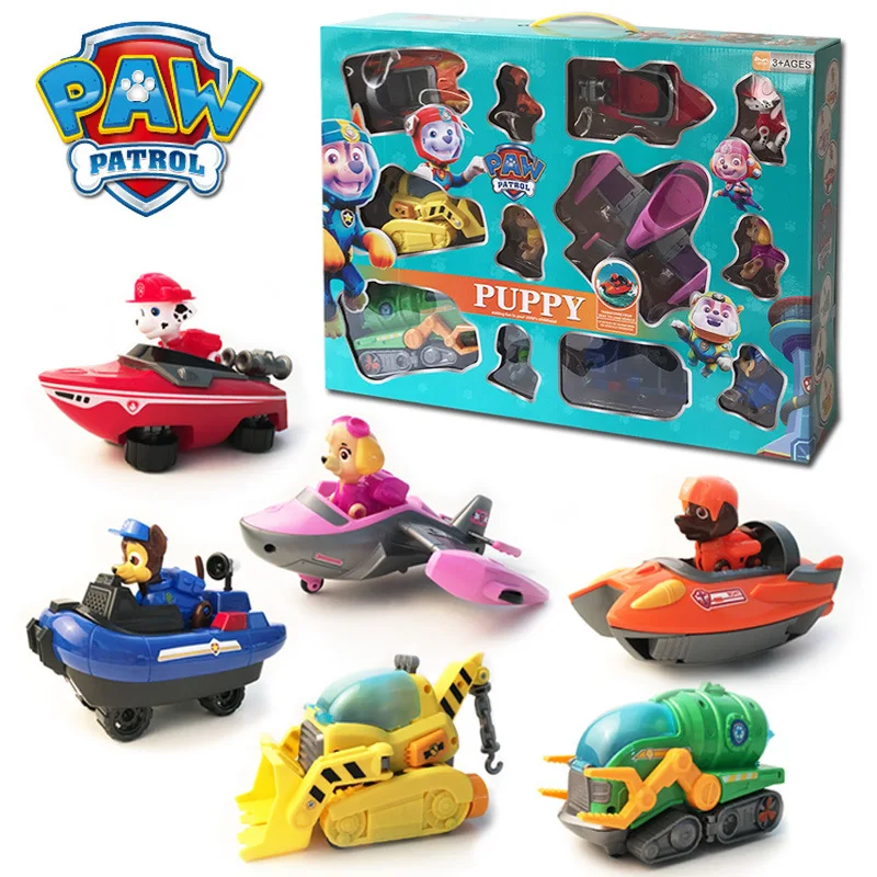 Paw Patrol dog Puppy Patrol car Patrulla Canina toys Action Figures Model Toy Chase marshall ryder Vehicle Car kids toy Genuine