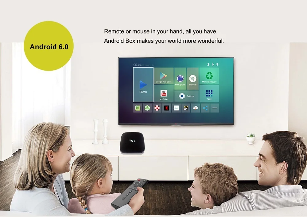 5 шт./лот DHL бесплатно TX2 1 GB/2 GB-16G Smart Android-6-0-tv-Box-WiFi-Quad-Core-tv box