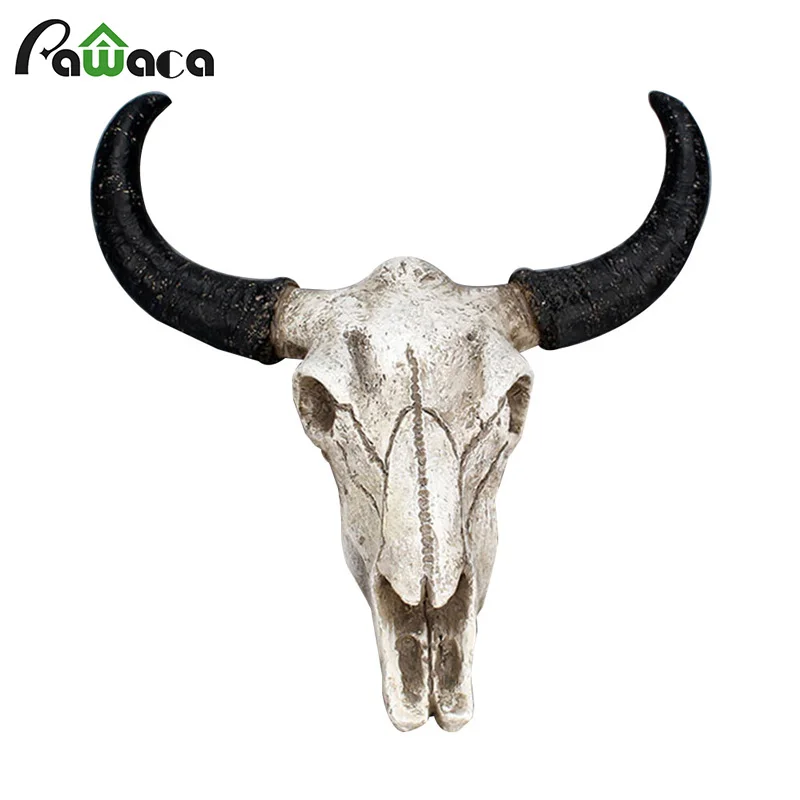 Смола Longhorn корова череп голова настенный Декор 3D животное дикая природа