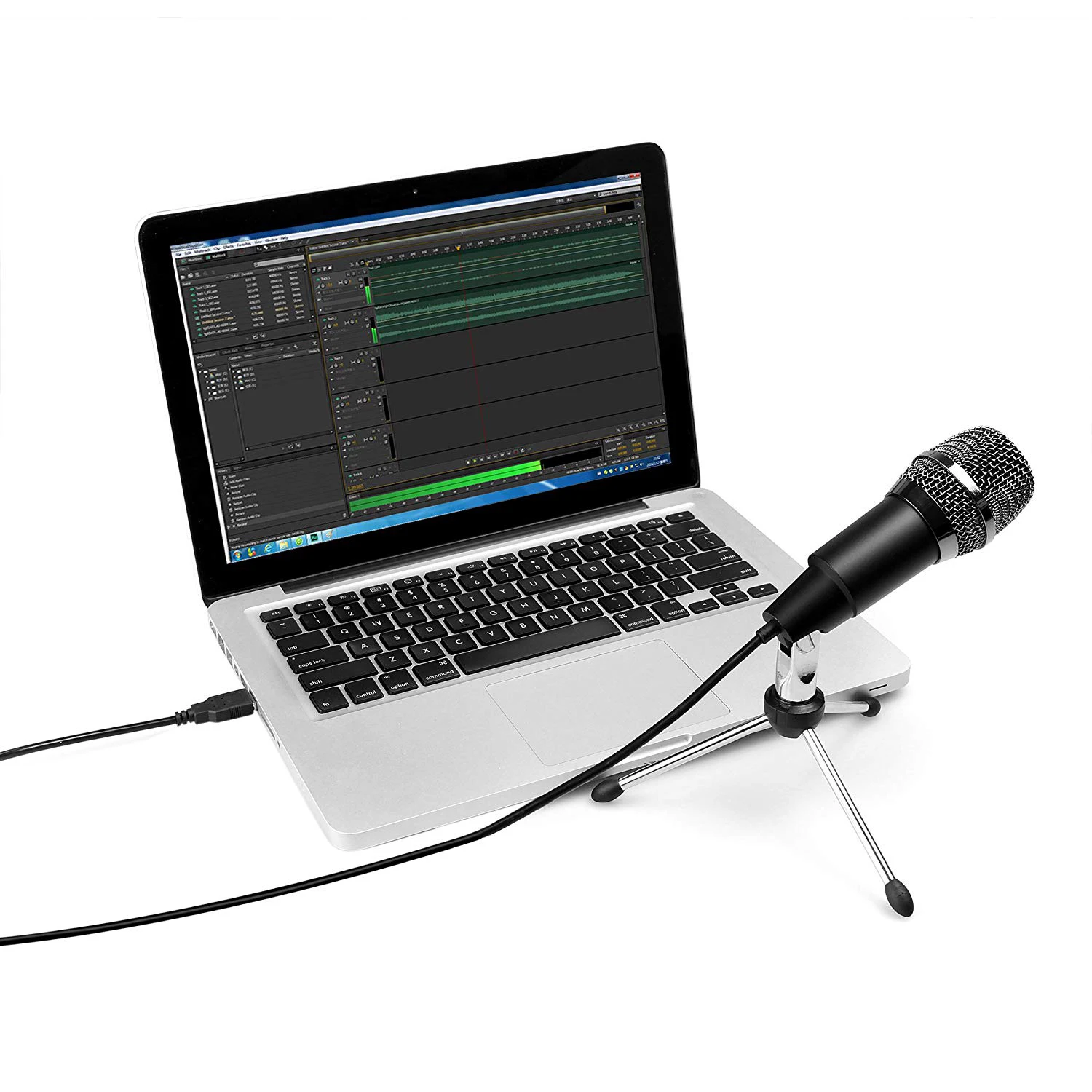 USB микрофон, Plug & Play Home Studio USB конденсаторный микрофон для Skype, записи для YouTube, Google голосовой поиск, игры (