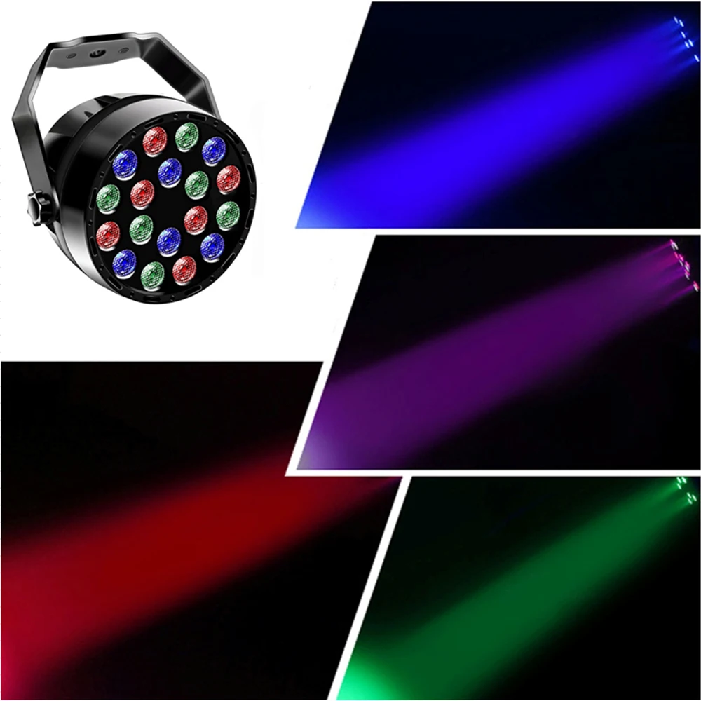 Новый 18LED RGB номинальной света Цвет ful Светодиодная украшения DMX512 сцены бар партия Диско 7 цветов освещения для KTV семья Свадебные