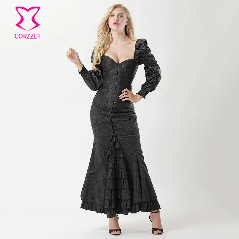 corset dress long sleeve