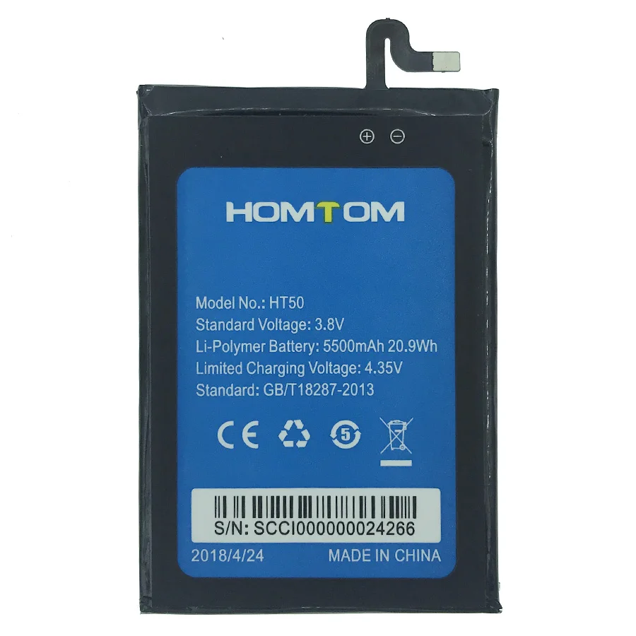 

In Stock High Quality HT50 5500mAh Battery For Homtom HT50 HT 50 Pro Mobile Phone Replacement + Tracking Number