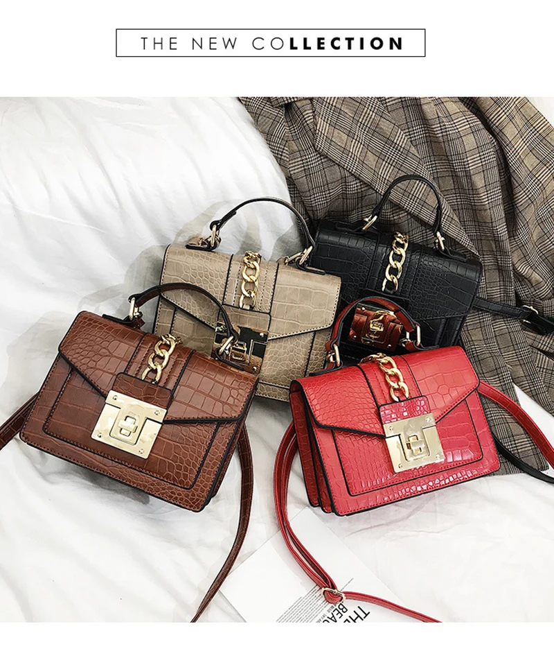 New Retro Fashion Women Handbag Stone Pattern Quanlity PU Leather Small Square Shoulder Bags Messenger Female Purse Bag SS3516 (16)