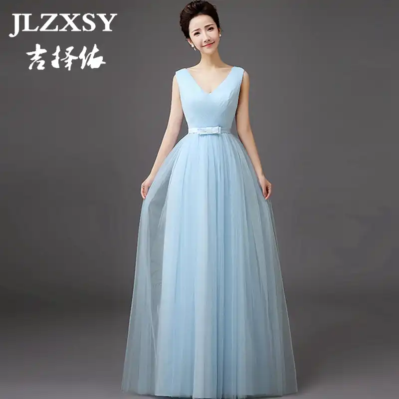JLZXSY Wedding Bridesmaid Sky Blue 