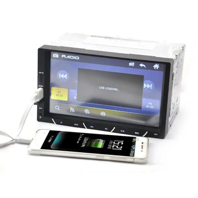 

Auto  7" inch 2Din Car Stereo MP5 MP3 Player Touch Screen FM Radio USB SD Bluetooth Dec20