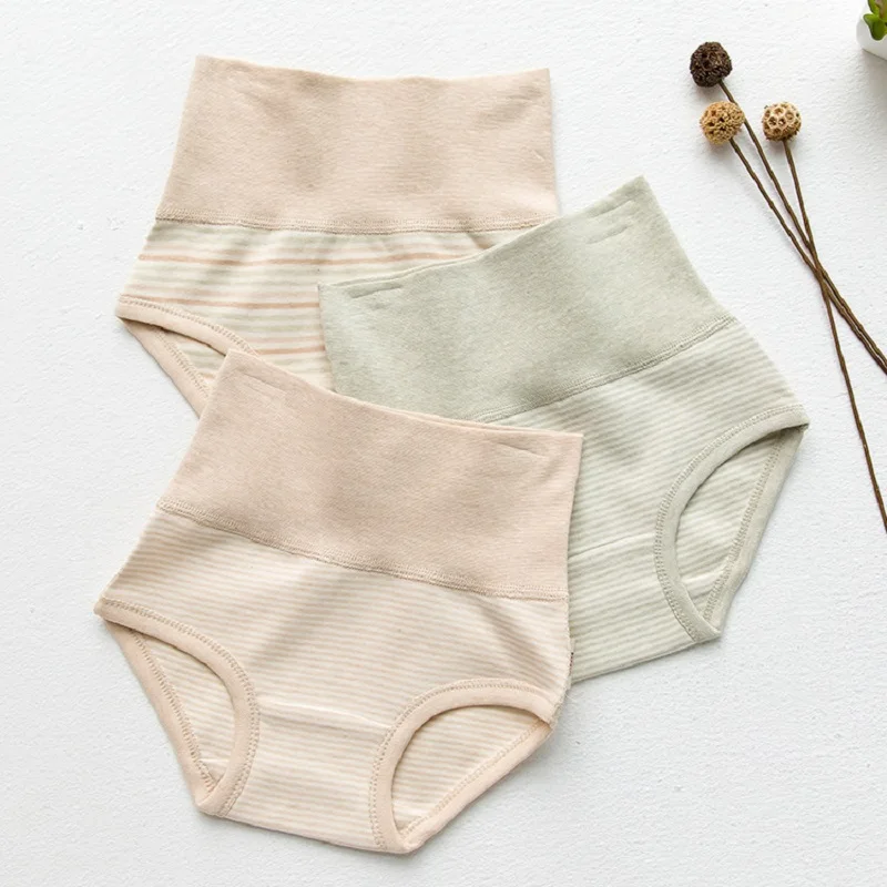 

Fashion Children clothing Stripe Underwear Baby High Waist Organic colored cotton boys Triangle Panties Kids Briefs Belly Shorts