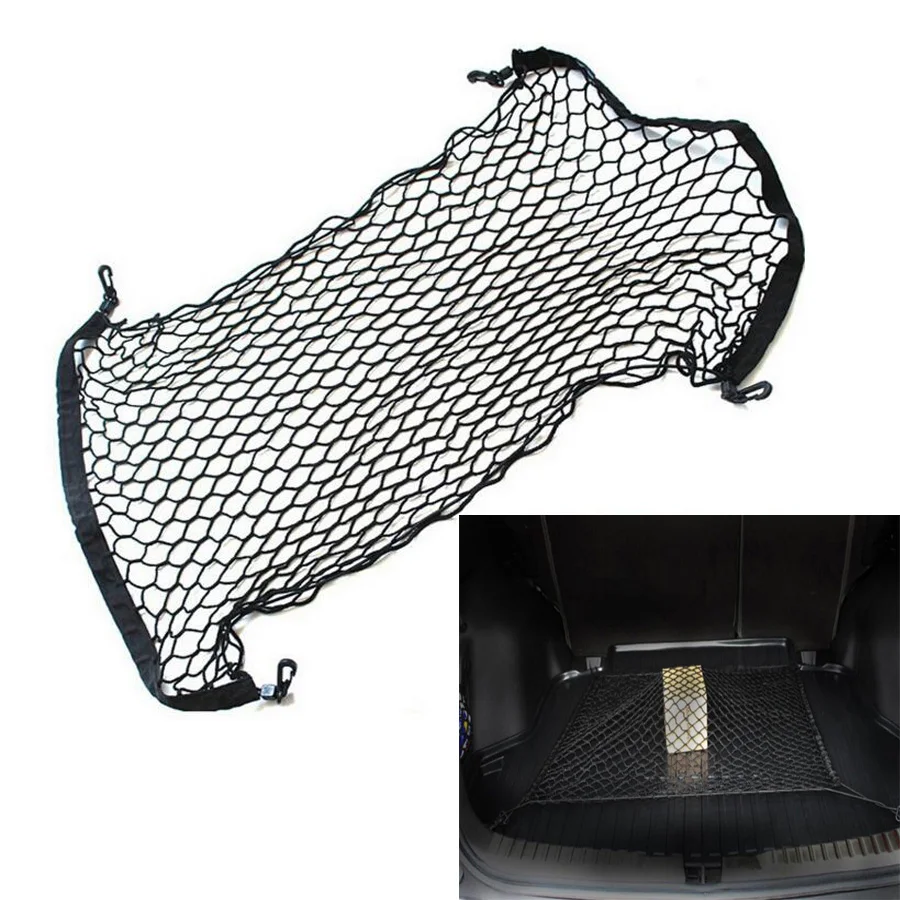 70 x 70CM Universal Car Rear Trunk Cargo Luggage Storage Organizer Mesh Net Bag with 4 Hooks Fit for SUV Toyota RAV4 CRV 4X4 | Автомобили