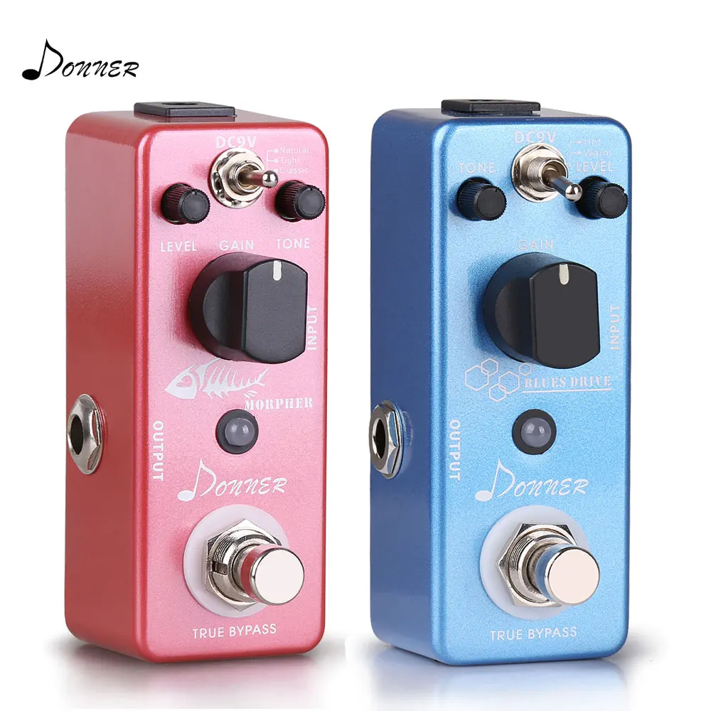 Cena Donner Mini pedał efektów do gitary Distortion Overdrive Chorus Fuzz Flanger Delay Giant Metal pedał efektów akcesoria gitarowe nowość