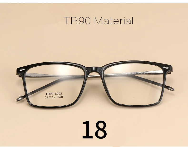 Деловые мужские прямоугольные очки, оправа для очков TR90, комфортная близорукость, прозрачные оптические линзы, простые зеркальные