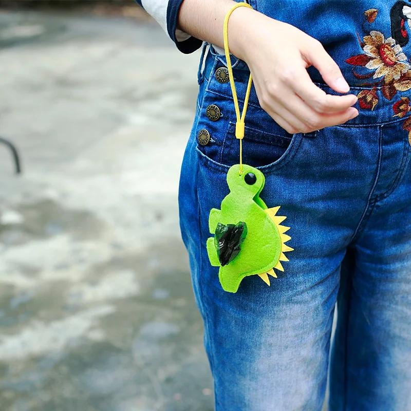 Portable Outdoor Poop Bag Holder Cute Animal Shape Dog Waste Bags Easy