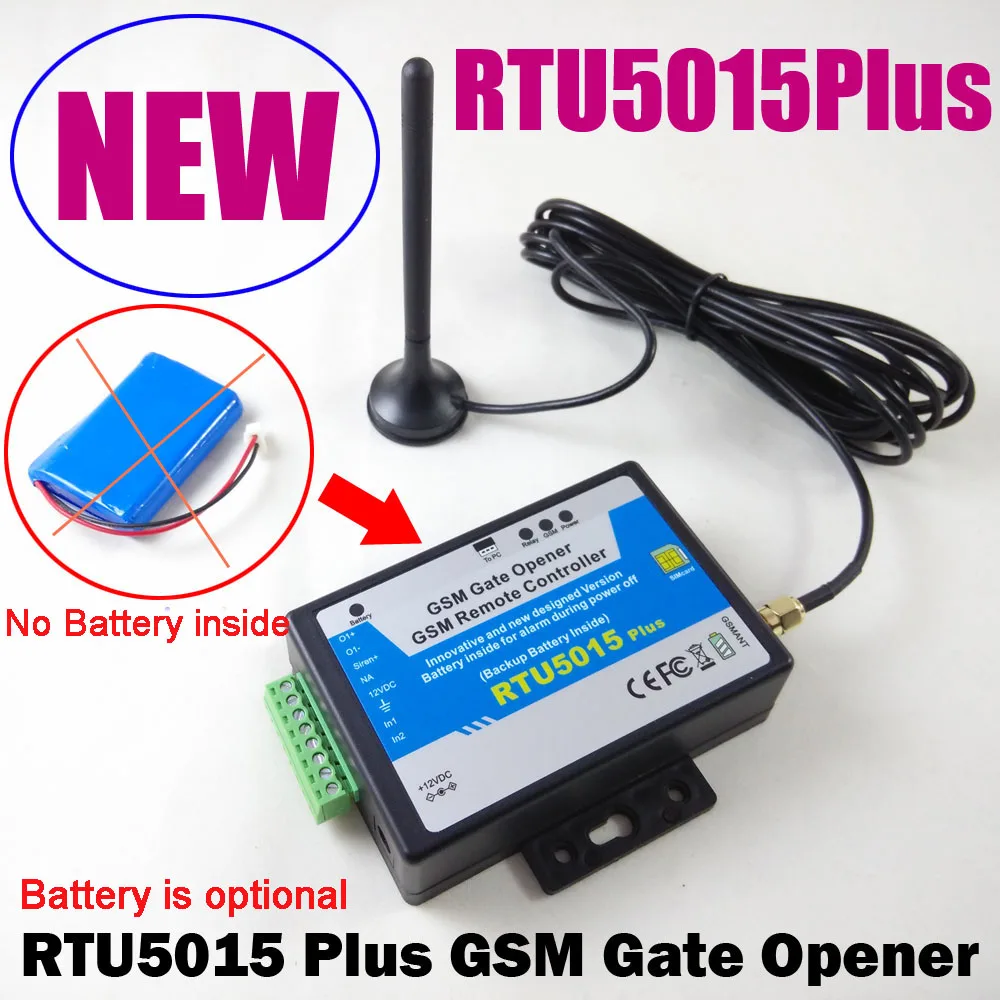 RTU5015Plus GSM Gate Opener Remote Access Control Garage Door Opener Controller Upgraded Battery RTU5024 to RTU5015Plus with app RTU5015Plus GSM Gate Opener Remote Access Control Garage Door Opener Controller Upgraded Battery RTU5024 to RTU5015Plus with app