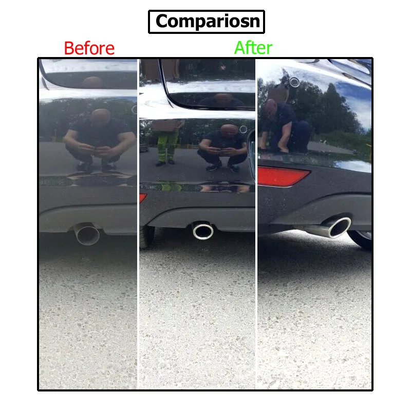 2Pc Car Exhaust Muffler Tip TailPipe Covers For VW Golf 6 Golf 7 Tiguan Seat Leon/Skoda Octavia Estate Superb Car Sticker
