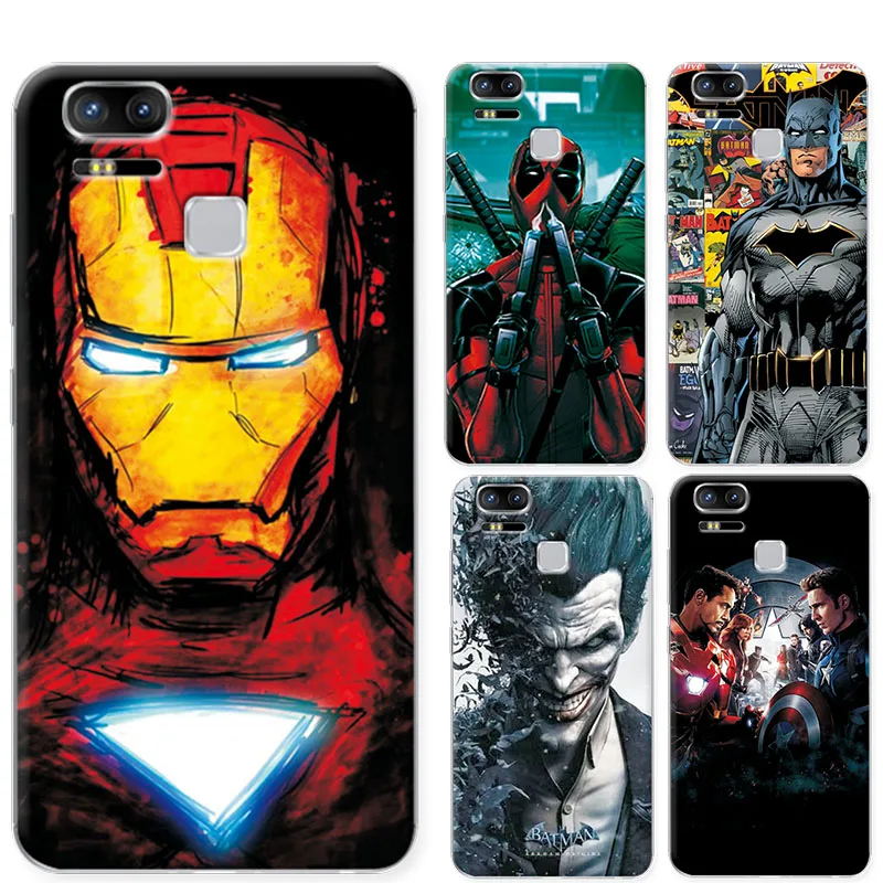 

For zenfone 3 zoom ze553kl Silicon Case Cover Charming Marvel Avengers Iron man For ASUS Zenfone 3 Zoom ZE553KL 5.5" Phone Cases