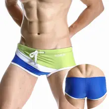 Плюс размер спандекс мужские сексуальные купальники Лоскутная цветная одежда для плавания модные плавки Sungas одежда для купания пляжные шорты