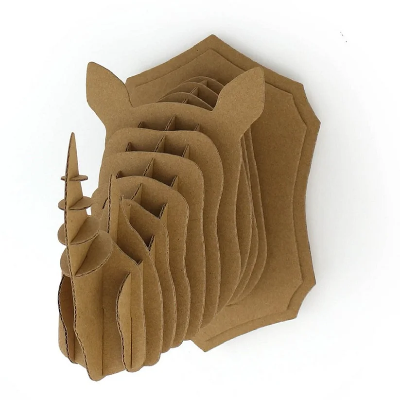 3D головоломка, бумага, сделай сам, креативная модель, на стену, голова оленя, лося, слон, носорог, подарок, ремесло, украшение для дома, животное, дикая природа