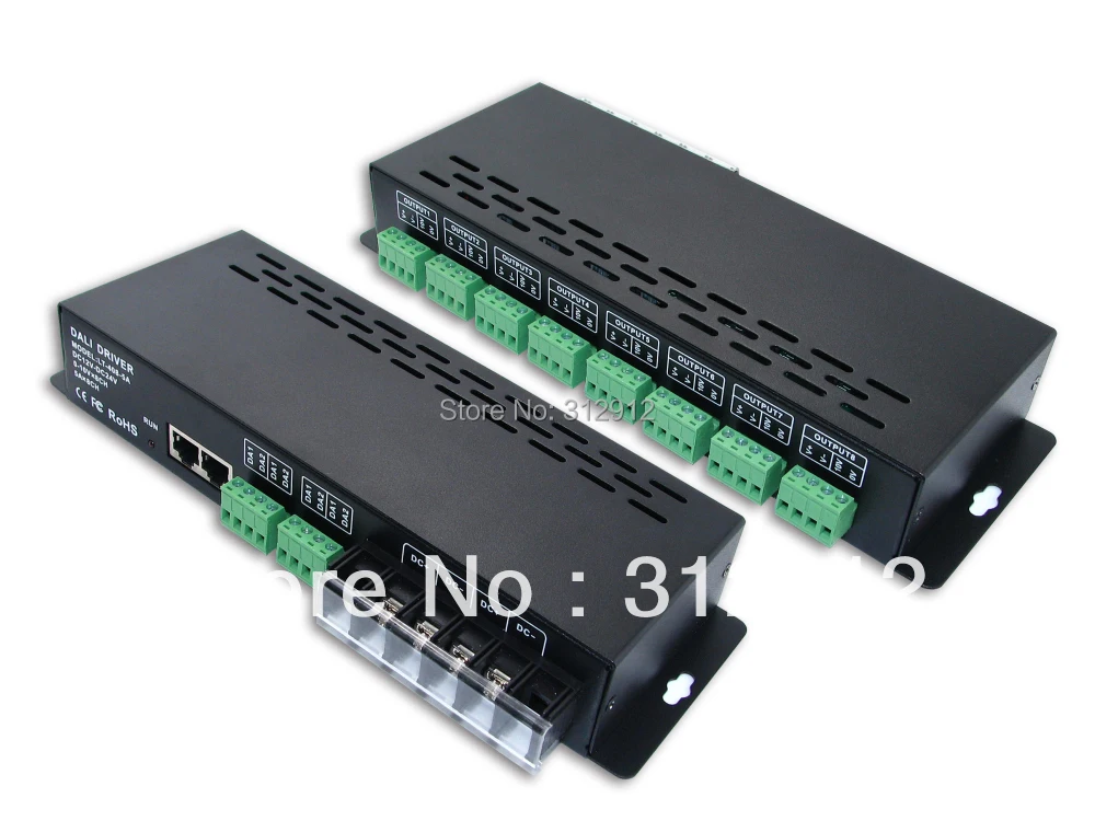 

LT-408-5A,DALI constant voltage led dimmering driver,DALI signal input,5A*8CH PWM and 0-10V*8CH output