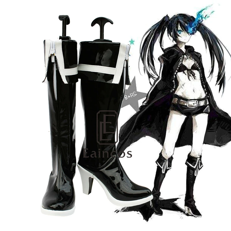 

Vocaloid Miku Black Rock Shooter Cosplay Shoes Boots Any Size Free Shipping