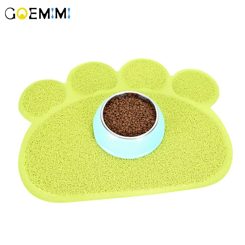 

1pc 4 Colors Cute Paw Shape Pet Dog Cat Puppy PVC Foot Mat For Dogs Cats Place mat Pet Supplies Cat Little Mats