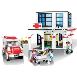 Больница скорой помощи доктора рок-город модель строительные блоки кирпичи дети девочки мальчики DIY День рождения Рождественские подарки