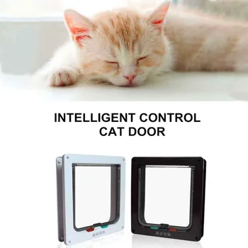 

Door Intelligen ABS Cat Door Animals Pet Supplies Animals Cat Hole Dog-Tunnel Flap Entry Frame Safe Gate Door Pet Tool Middle