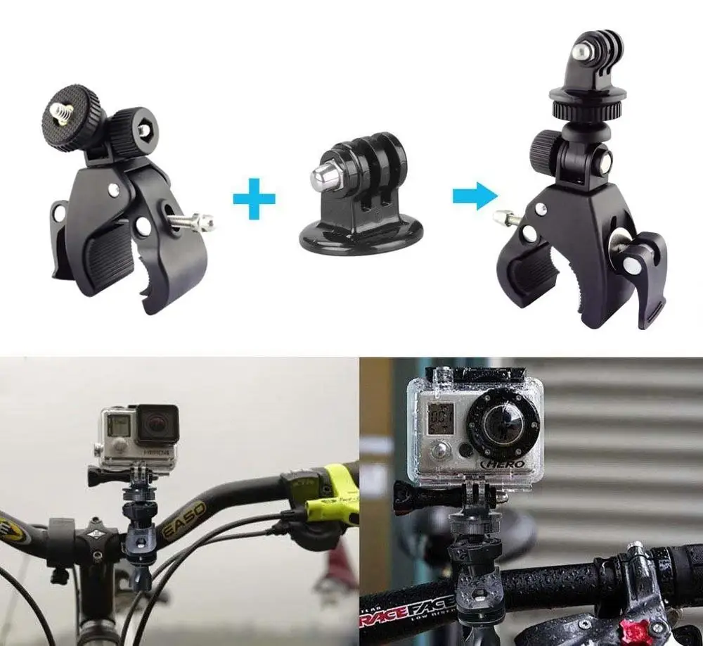 

Camera Super Clamp Quick Release Pipe Bar Clamp Bike Clamp Mount w/ 1/4" Tripod Head