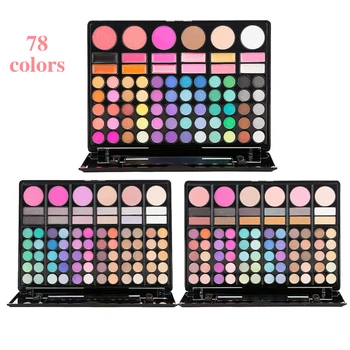 

78 Color Nude Makeup Eye Shadow Palette Smoky Glitter Matte Make Up Brush Tool Set Eyeshadow Cosmetics dfdf