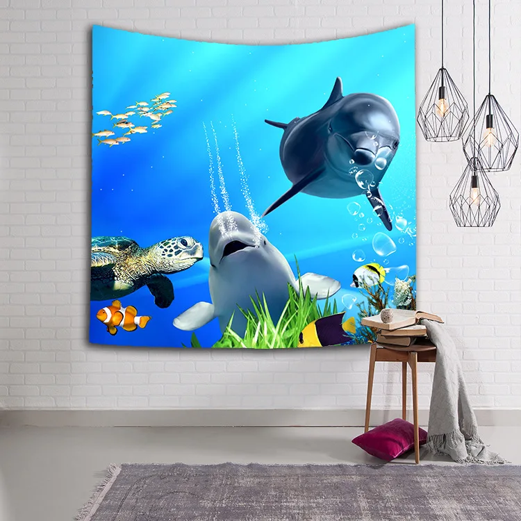 

DolphinThin Mandala Tapestry Beach Towel Table Cloth Blanket Scenery Fish Home Decor Wall Tapestry Hanging Tapete tapiz pared