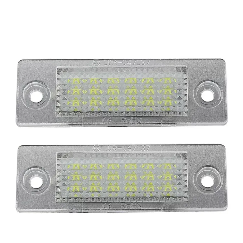 2pcs Car LED License Number Plate Lights Lamp For Transporter T5 Multivan Caravelle Eurovan Passat Caddy Touran Golf