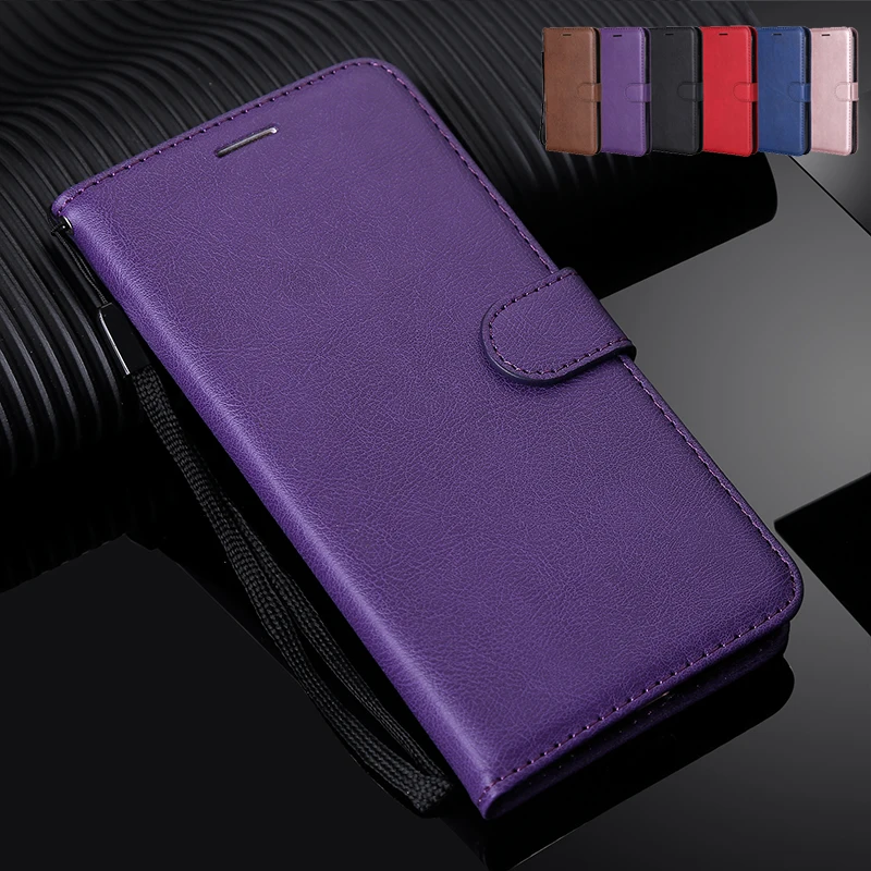 Solid Color Wallet Flip Case For Motorola G2 G4 G5 G5S G6 G7 C Plus Z3 Play Z Force X Style E4 E5 Moto One Power P30 Note Cover