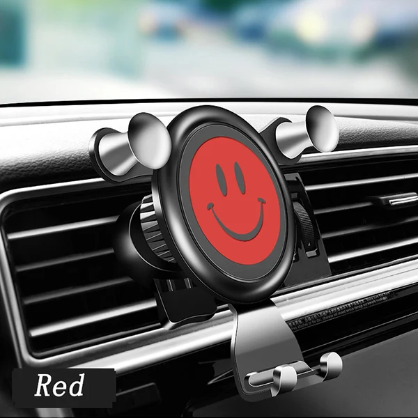 Gravity Air Vent крепление для телефона в автомобиле Suporte сотовый gps держатель подставка для мобильного смартфона Универсальный Автомобильный кронштейн авто аксессуар - Цвет: Красный