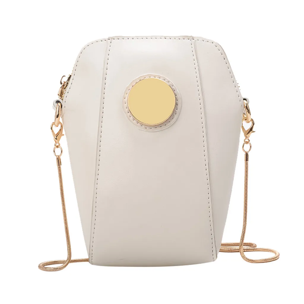 Женская Мода оболочка чистый-Цвет крышка Ретро сумка Портмоне Сумочка для Монета Сумка, сумка на плечо bolso mujer - Цвет: Белый