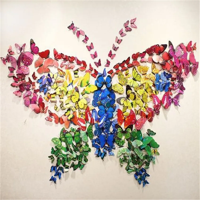 Butterfly Wall Sticker Creative color simulation three dimensional