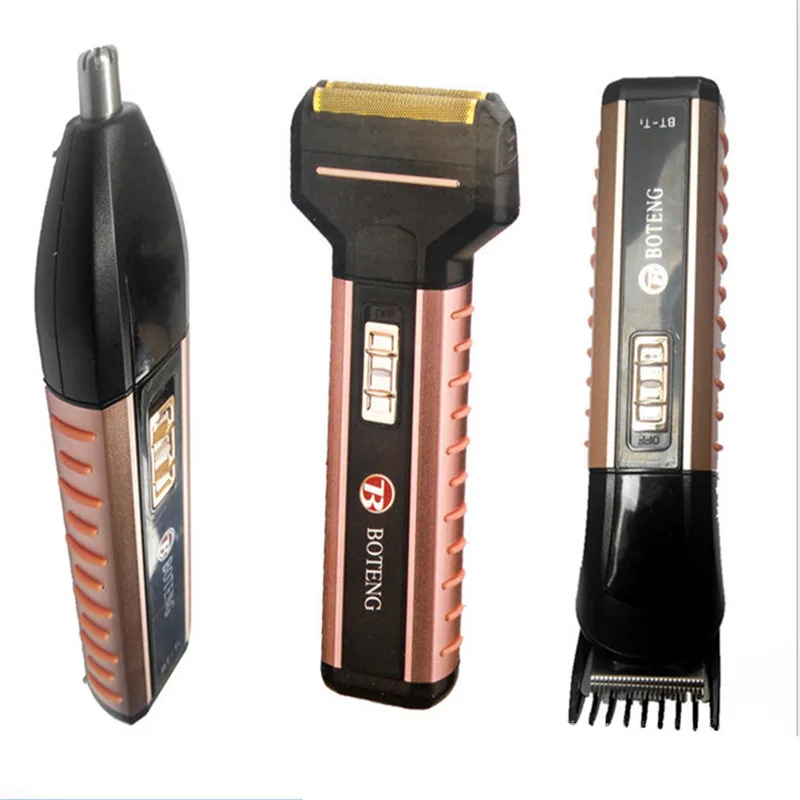 professional-3-in-1-Hair-Trimmer-Kits-3-Heads-hair-clipper-nose-trimmer-electric-shaver-Multifunctionalr